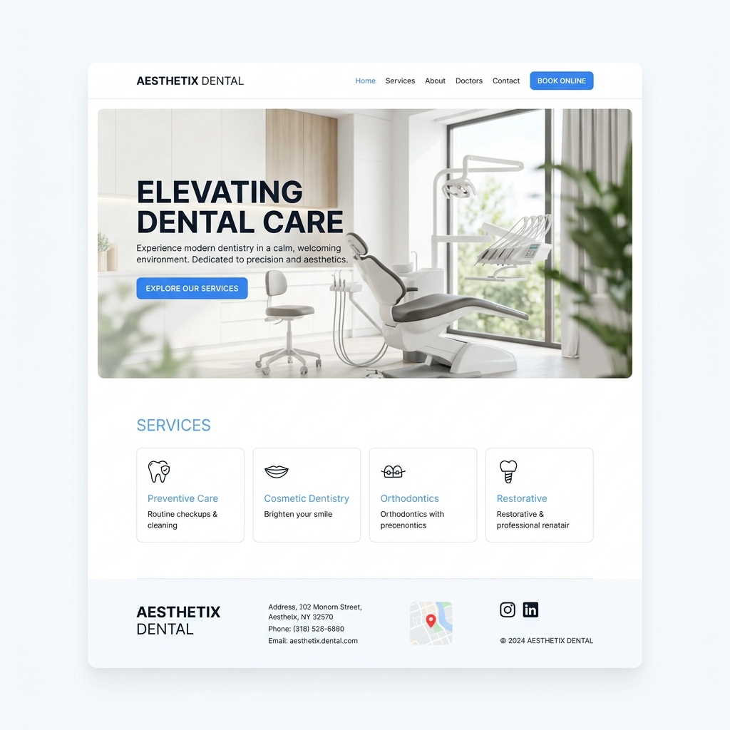 Dentist website preview