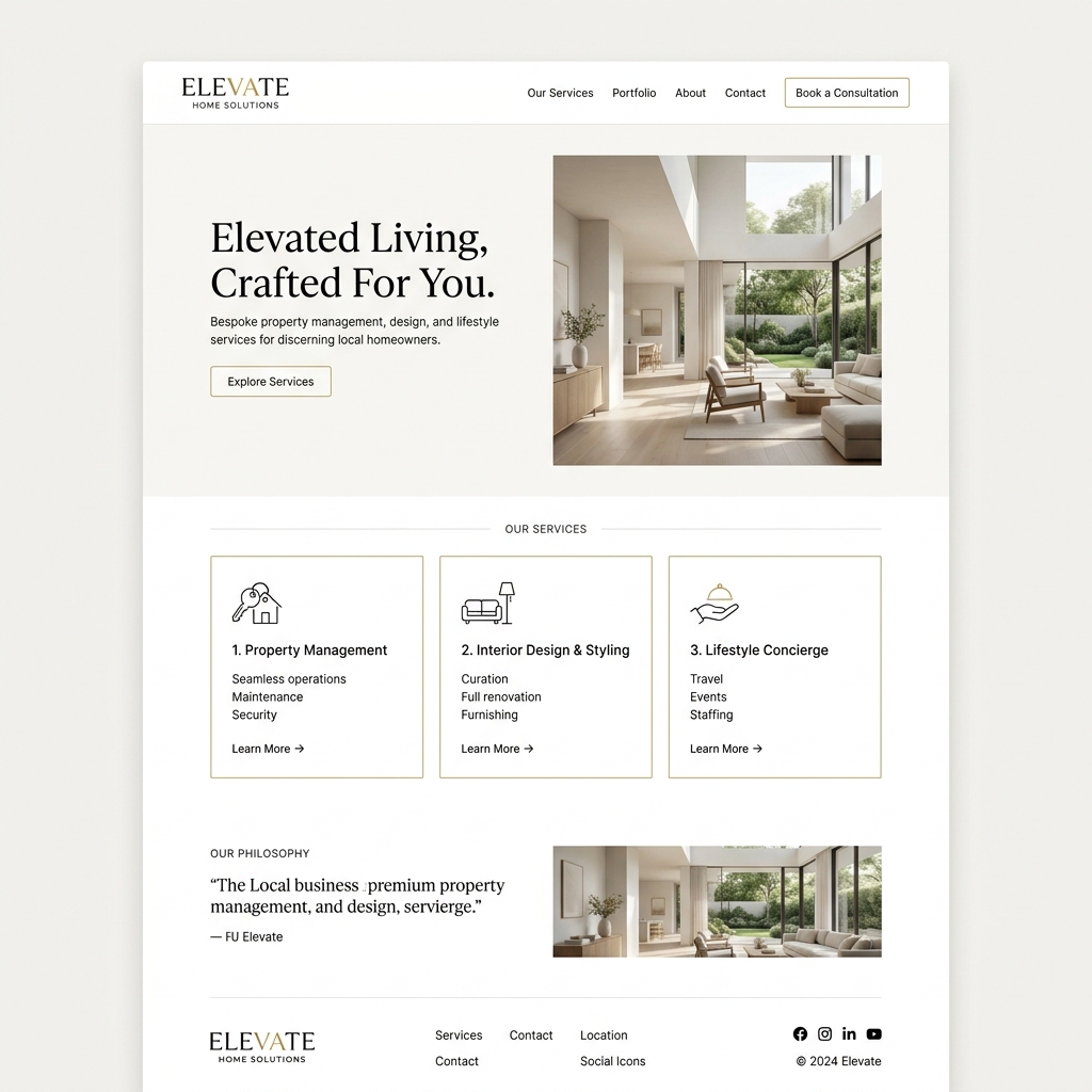 Local business website preview